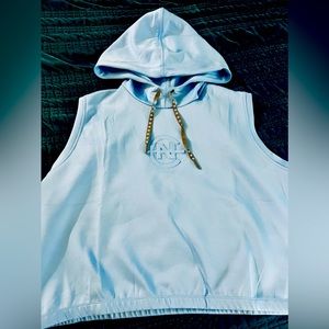 Nautica Workout Crop top - Baby Blue- SIZE XL